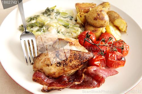 Image of Oven grilled chicken breast meal