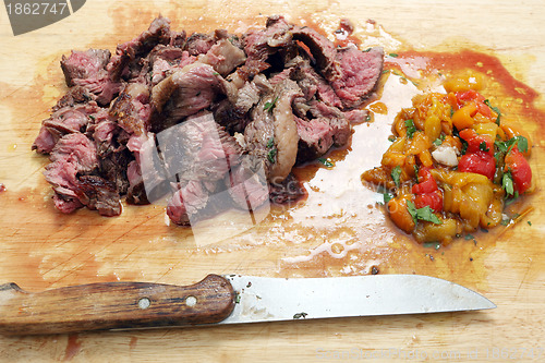 Image of Sliced pan seared steak