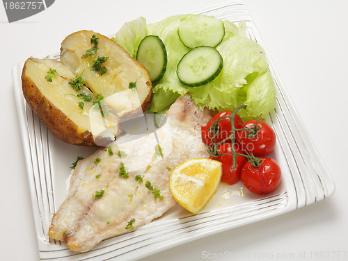 Image of Baked fish fillet meal