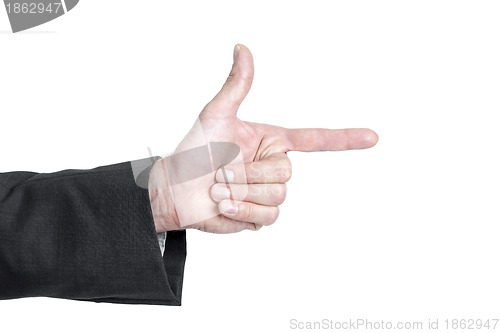 Image of hand pointing