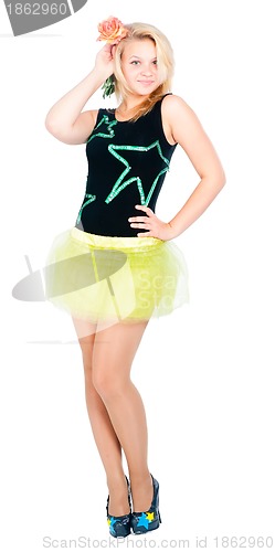 Image of Dancing blonde girl