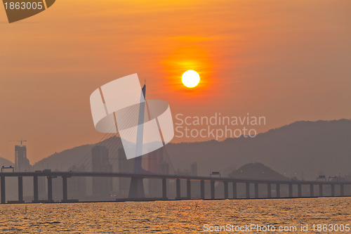 Image of Sunset bridge in Hong Kong