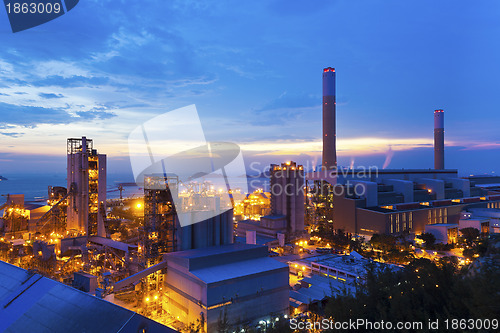 Image of Power plants in Hong Kong along the coast