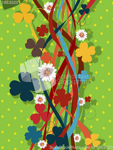Image of Retro clover pattern
