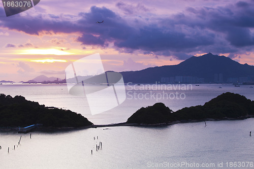 Image of Sunset coast in Hong Kong