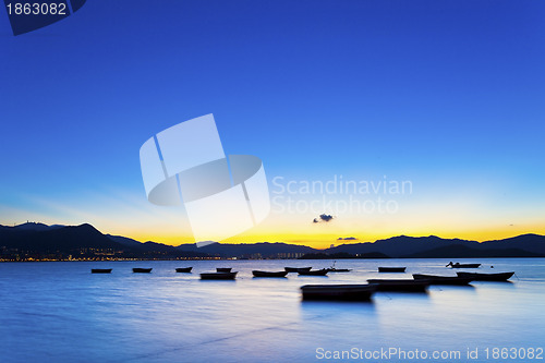Image of Sunset coast in Hong Kong