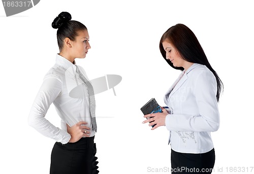 Image of Boss and secretary communicating