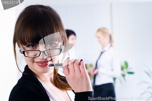 Image of Young attractive business lady