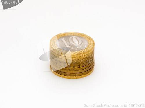 Image of Stack of double-colored coins