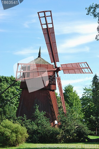 Image of Small Wooden Windmill