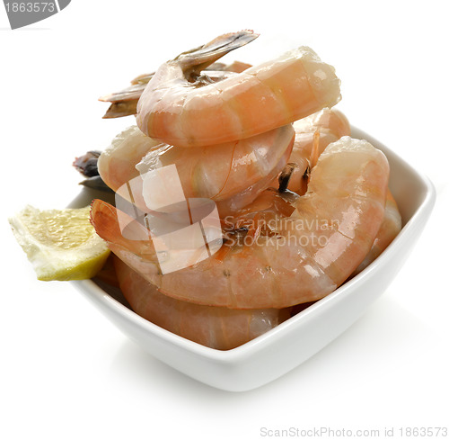 Image of Fresh Shrimps And Lemon