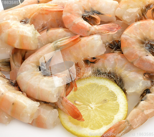 Image of Fresh Shrimps And Lemon