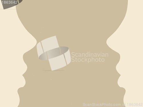 Image of person silhouette on brown background