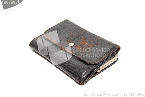 Image of old purse on white background 