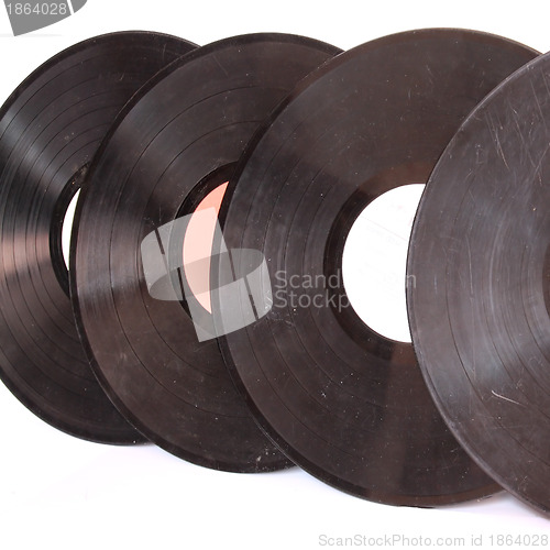 Image of Music Vinyl Record on white background