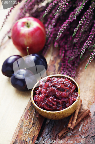 Image of plum and apple chutney