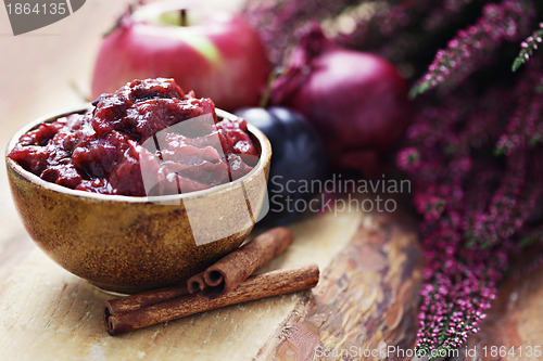 Image of plum and apple chutney