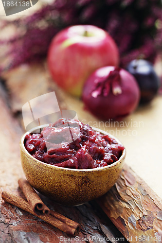 Image of plum and apple chutney
