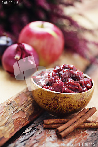 Image of plum and apple chutney