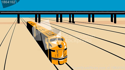 Image of Diesel Train High Angle Retro