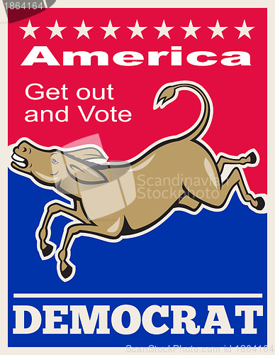 Image of Democrat Donkey Mascot America Vote