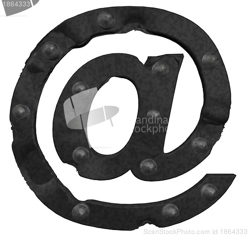 Image of riveted email symbol