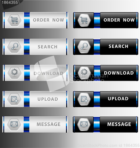 Image of High-detailed modern web buttons