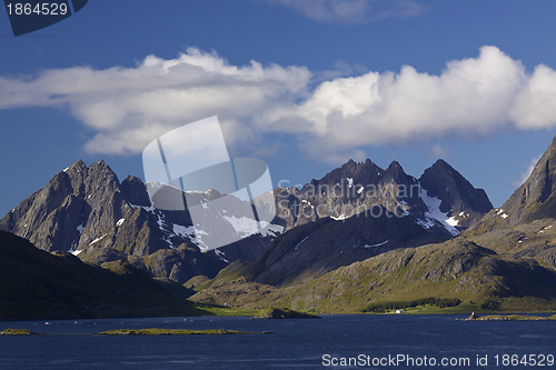 Image of Scenic mountains on Lofoten