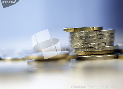 Image of Towers of euro coins