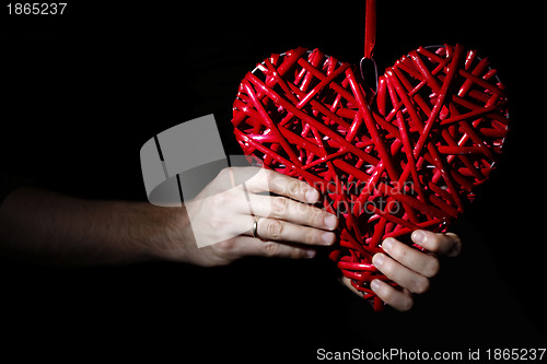 Image of Hand made red heart