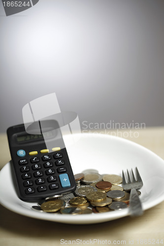 Image of Coins on a plate