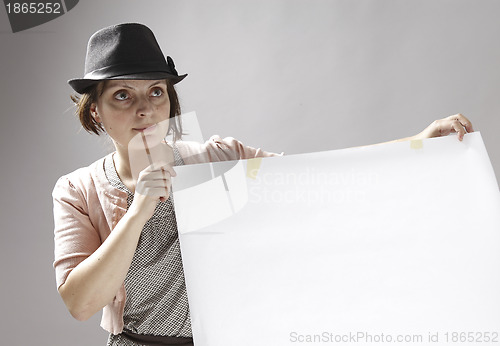 Image of Holding a banner