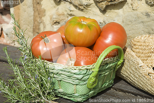 Image of red tomatoes from the garden