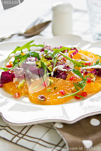 Image of Orange with Radicchio and Pomegranate salad