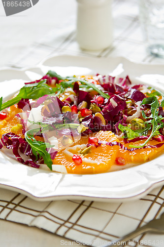 Image of Orange with Radicchio and Pomegranate salad