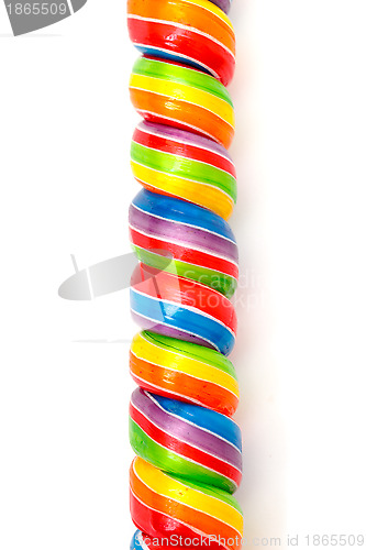 Image of Rainbow Twirl Lollipop Candies
