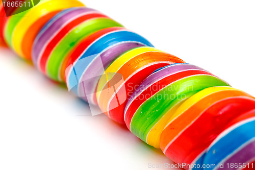 Image of Rainbow Twirl Lollipop Candies