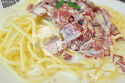 Image of Spaghetti Carbonara and Beef Bacon