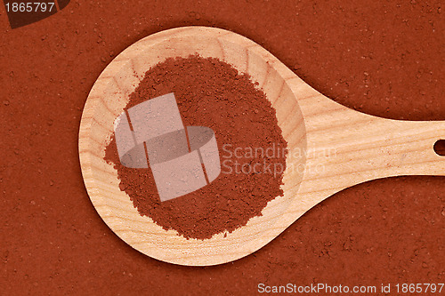 Image of Cocoa on a wooden spoon