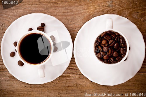 Image of two cups full of coffee