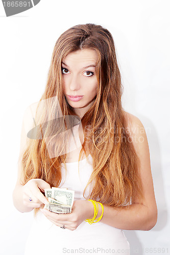 Image of girl and money