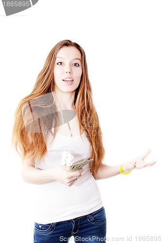 Image of girl and money