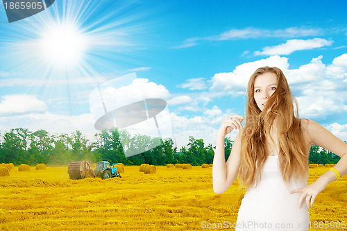 Image of girl and meadow