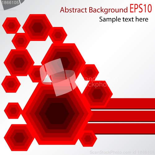 Image of Abstract red vector background