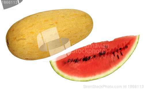 Image of Fresh watermelon and melon 