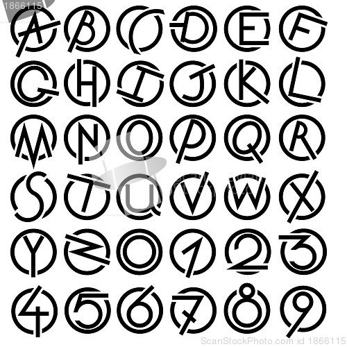 Image of Decorative alphabet vector  set