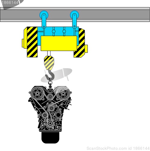 Image of Device for lifting the engine for repair