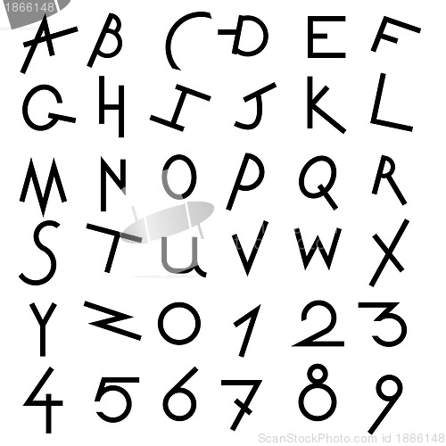 Image of Decorative alphabet vector  set