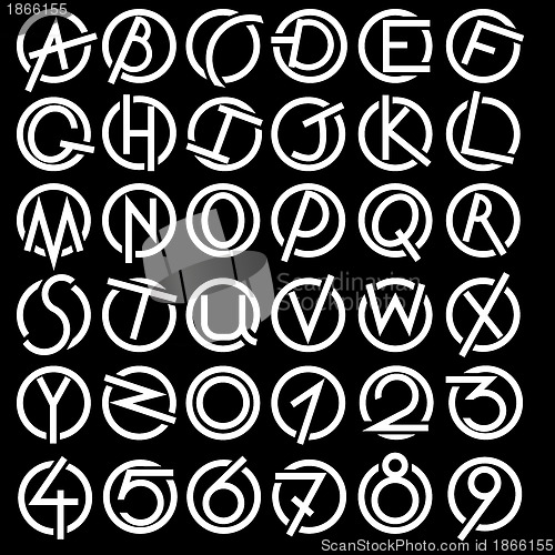 Image of Decorative alphabet vector  set