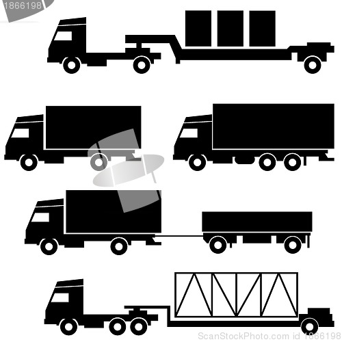 Image of Set of vector icons - transportation symbols